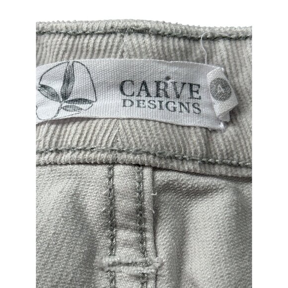 Carve Design Womens Corduroy Pants Light Grey Frayed Hem Size 4 - Picture 3 of 7